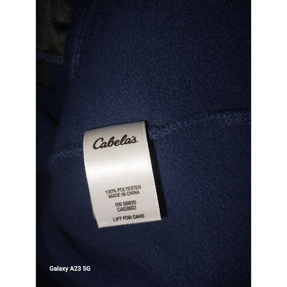 Cabela’s Women’s Size Large Blue Long Sleeve Zippered Fleece Jacket - Picture 8 of 8